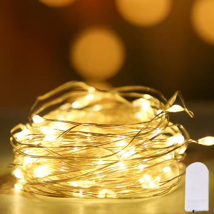 Luces De Fairy LED Con Alambre De Cobre Potenciado Por Batería Para Decoración De Habitación Jardín Bodas Fiesta Cumpleaños - 1