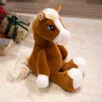 Muñeco De Peluche Caballo Grande Ojos Lindos 22cm Juguete De Algodón Suave De Alta Calidad Regalo Clásico Para Niños Y Niñas De Edad Infantil - details 2