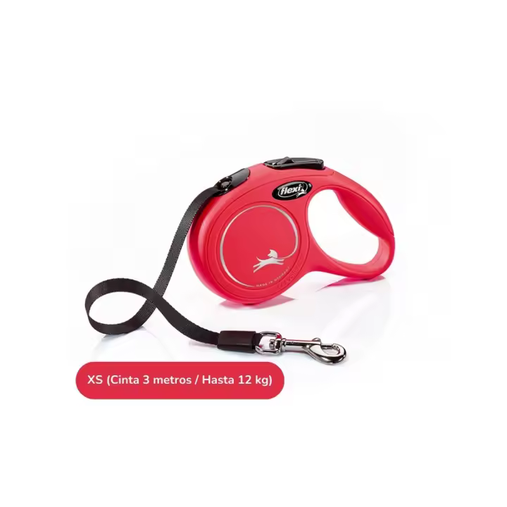 FLEXI - Classic - Correa Roja extensible de cinta (4 Tallas) - 1