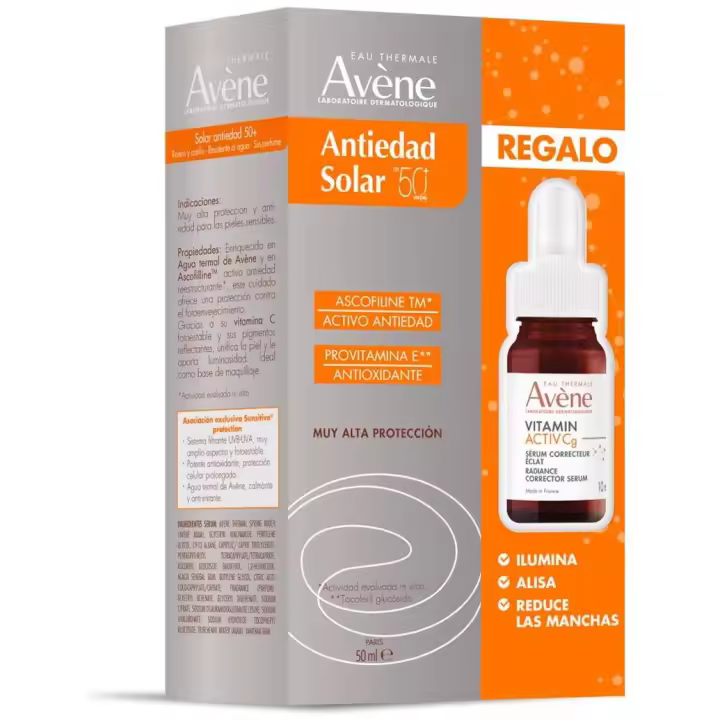 Avène Pack Antiedad Solar 50 Ml + Sérum Vitamin Activ Cg 10Ml - 1