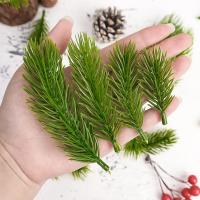 Guirnalda De Pino Artificial Para Decoración Navideña Ramas De Pino Plásticas Para Bodas Y Decoración Del Hogar Paquetes De 100/50/10 Piezas - details 6