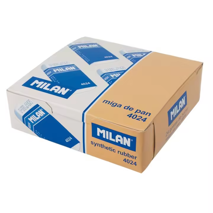 MILAN Caja 24 Gomas 4024 Miga de pan Flexible (con funda de cartón y envueltas individualmente) - 1