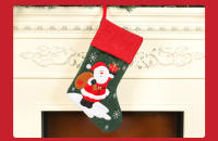 Gruesas Medias De Navidad Coloridas Con Bordado De Santa Claus Bolsas De Regalo De Navidad Decoraciones Colgantes - details 10