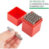 Juego De 36 Piezas De Estampadores De Metal Para Letras Y Números 3mm Alfabeto A-Z Y Cifras 0-9 Estampadores De Hierro Mayúscula Y Minúscula Herramienta De Punzón Y Presión - details 2