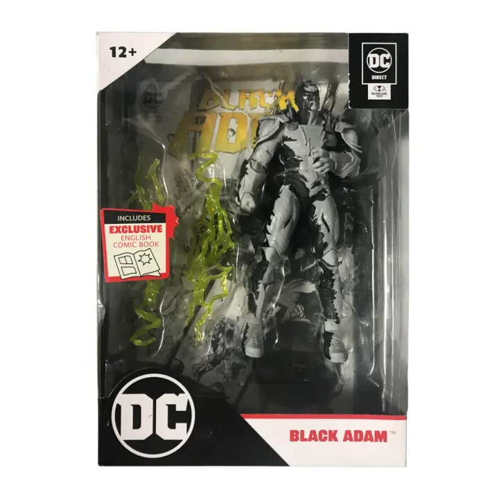 DC - Figura BLACK ADAM & Comic en Inglés - Figura de 18 cm - MCFARLANE TOYS - Mayores de 12 años - 1