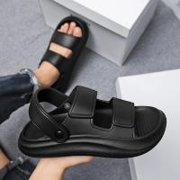 Sandalias De Verano Para Hombre EVA Plataforma Suave Zapatillas De Playa Casuales Comodidad Plataforma Diseñadora Sandalias Slip-On PVC - details 5