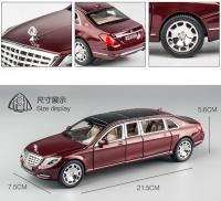 Coche De Juguete a Escala 1:24 Maybach S600 De Aleación Con Luz Y Sonido 6 Puertas Abiertas Coche Con Retroceso Para Niños Regalos Para Festivales - details 2