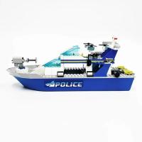 Bloques De Construcción Compatible MOC Sets Serie Ciudad Patrulla Policial Barco Flotante Juguetes Para Niños Regalo Material ABS Tamaño Pequeño - details 3