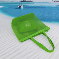 Bolso de Playa de Malla con Neceser EILV – Bolsa Grande Transpirable para Ropa Mojada, Piscina o Viaje - details 3