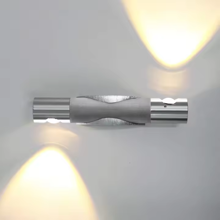 Aplique de pared LED de 6W Diseño de aluminio para interiores Iluminación 360 de doble rotación Lámpara original para dormitorio Sala de estar Oficina Pasillo Decoración de baño - Blanco cálido - 1