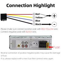 Reproductor De Música Para Coche Con Pantalla LED Y Controles Remotos USB FM Radio Tuner 1din AUX Input Bluetooth Y Pantalla LED - details 3