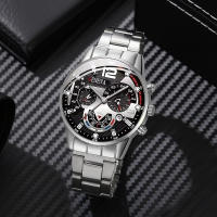 Reloj De Pulsera De Lujo Para Hombre En Acero Inoxidable Con Calendario Y Luz Luminosa Reloj De Cuarzo Moda Casual Para Negocios - details 6