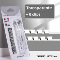 Nueva Estapadora Con Clip De Presión Y Distribuidor De Cinta Para Desmontaje De La Pinza De La Estapadora Suministros De Oficina Set De Escritorio Estapadora Mini Material De Goma - details 0