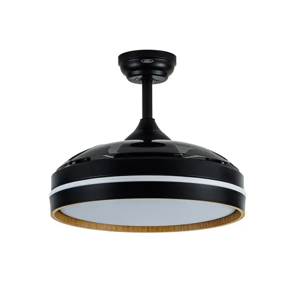 FABRILAMP TODOLAMPARA VENTILADOR 72W NALON NEGRO/MADERA Ø109 - 1