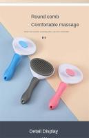 Peine Para Gatos Y Perros Herramienta De Eliminación De Pelos Acero Inoxidable Masajeador De Belleza Accesorios Para Animales - details 5
