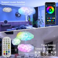 Lámpara De Ambiente 3D Nube Grande Iluminación Inteligente Con Control Remoto APP ThunderCloud Para Decoración De Habitaciones Esports Y DIY - details 2