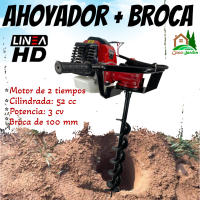 Linea Hd Ahoyadora a Gasolina, 52cc, 3cv, Broca de 100 Mm, Manillar de Agarre Doble y Kit de Herramientas - details 0