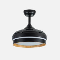 FABRILAMP - Ventilador Dc Nalon 48w Negro/madera oscura 3aspas 91d 4800lm 3000-4500-6000k Remoto+memoria+temporizador MUY SILENCIOSO - details 1
