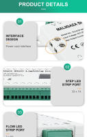 Controlador De Luz LED Para Escalera 1-32 Pasos Sensor De Movimiento 12V 24V Con Flujo De Agua Lateral Y Sensibilidad De Luz - details 2