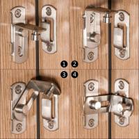 Cerradura De Puerta 3 Pulgadas Ángulo Recto Cerradura De Hasp Deslizante Cerradura De Barril Seguridad De Puerta Herramienta De Cierre - details 0