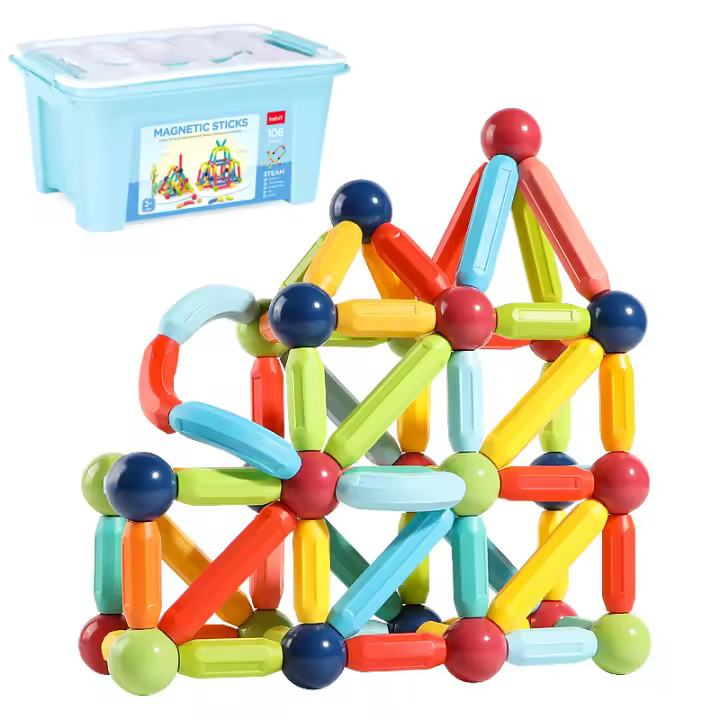 Bloques De Construcción Magnéticos Para Niños Juguete Educativo STEM Montessori Regalo De Cumpleaños Juguetes De Edad Recomendada 4-12 Años - 1
