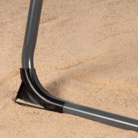 Aktive - Tumbona de playa plegable, color gris, 193x67x48/96 cm, altura XL, peso máximo 100 kg, reclinable 5 posiciones, cojín acolchado, toldo ajustable, topes antivuelco, aluminio y textileno, fácil transporte con asa - details 7