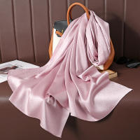 Pañuelo De Seda Lujoso Para Mujer En Color Sólido Moda Comodidad Y Versatilidad Shawl Muffler Neckerchief Bandanna Para Exterior - details 66