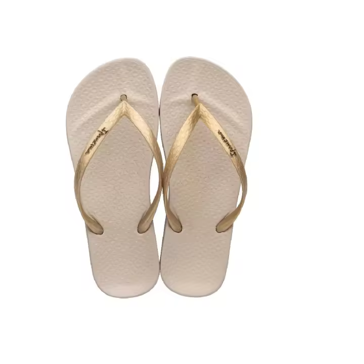 PISCINA IPANEMA 81030 - 23097 Chancla IPANEMA ANATÓMICA TAN FEM para mujer, tiras en color oro y planta en color beige, suela anatómica ligera y flexible. - 1