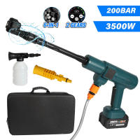 3500W 200Bar Cordless High Pressure Car Washer Spray Water Gun 15000mAh Battery Foam Generator Car Washing Machine for Home - details 0