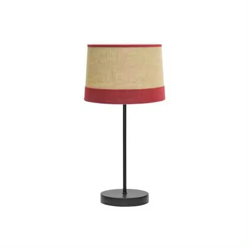 FABRILAMP Lámpara de Mesa Sobremesa Tietar 1xe14 Saco/Rojo 44x22x22 Cm - Diseño Moderno - 1