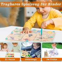 Juegos De Aprendizaje Montessori Con Imanes Para Niños Actividades De Desarrollo Motor Fine Con Conteo Y Colores Madera Laberinto Para Bebés - details 4