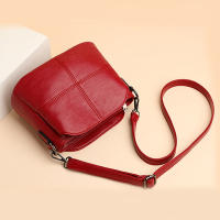 Bolso De Hombro Para Mujer Vintage En Piel Suave PU Color Sólido Cuadrado Bolsa Cruzada Para Mujer Madura Nuevo Gran Mensajero - details 11