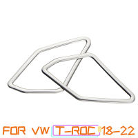 Cubierta De Altavoz Frontal Para Coche En Acero Inoxidable 2Pcs Para Volkswagen VW T-Roc TROC 2017-2022 Adhesivo De Interior Automotriz - details 2