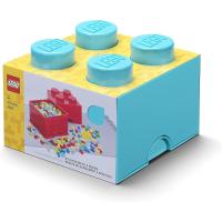 Room Copenhagen 40031743 Ladrillo de Almacenamiento de 4 espigas de Lego, Caja de almacenaje apilable, 5,7 l, Turquesa - details 0