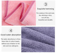 CALIYI 3PCS Toallas De Cara De Veludo Coral 60cmx30cm Absorbentes Y Suaves Para Baño Maquillaje Y Cuidado Facial Herramientas De Toalla - details 3
