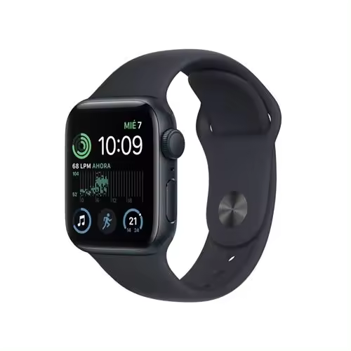 Apple Watch (Serie SE) 2022 GPS 40 mm Aluminio - Correa deportiva negra - 1