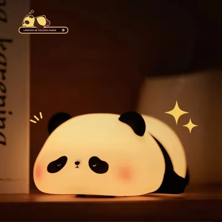 Lámpara De Noche LED Con Sensor De Toque Dibujos Animados Panda Silicona Regalo De Navidad Para Niños Decoración De Habitación Lámpara De Mesa Para La Cama - 1