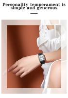 Reloj Deportivo Casual SANDA 1108 Para Hombres Y Mujeres Resistente Al Agua Y Al Desgaste Con Dial Cuadrado De Cuero Legítimo Reloj De Cuarzo De Lujo Para Parejas - details 11