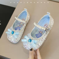 Sandalias Para Niñas De Cuero Glitón Y Diamantes Con Lazo Azul Y Rosa Antideslizantes Tallas 3-12 Años Zapatos Sencillos Para Bebés - details 24