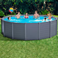 Piscina desmontable Graphite Grey Panel INTEX - 478x124 cm, 16.500 litros - details 1