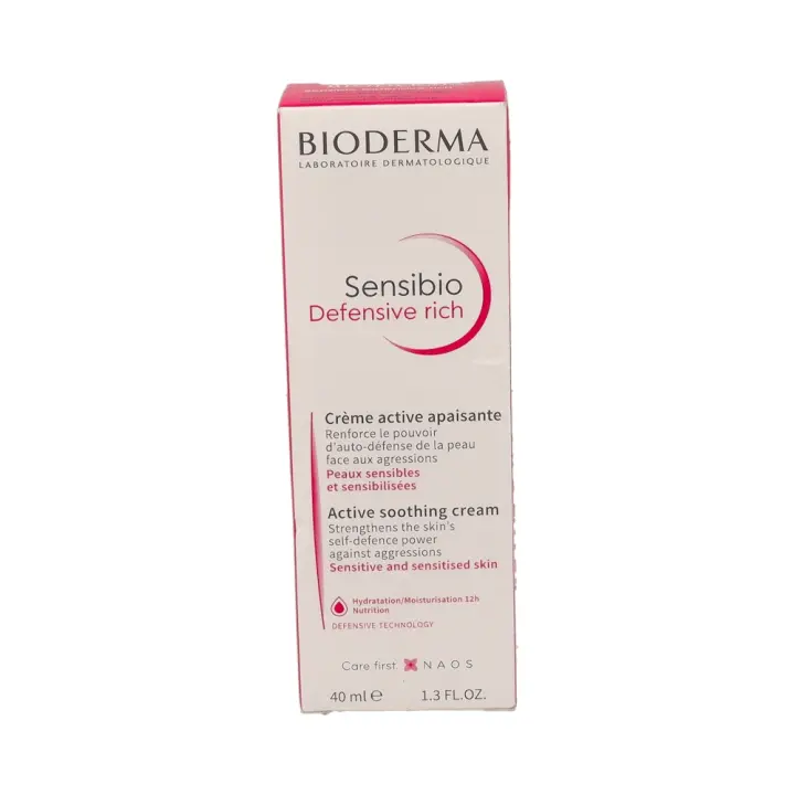 BIODERMA SENSIBIO DEFENSIVE CREMA RICA HIDRATANTE CALMANTE 40 ML PK - 1