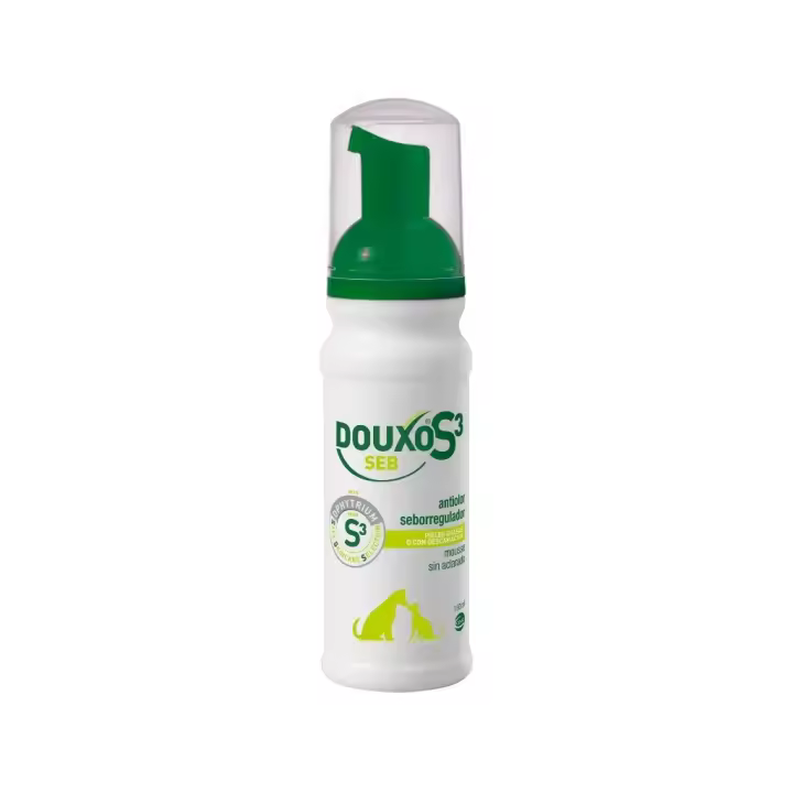 DOUXO S3 - Seb (150 ml) - Mousse sin aclarado Antiolor y Seborregulador en Perros y Gatos - 1