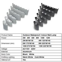 Lámpara De Pared LED Impermeable 2W 6W 8W Para Exterior Iluminación De Jardín Porche Baño Dormitorio Sala De Estar AC85-265V Moderno - details 0