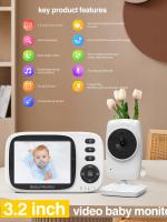 Monitor De Bebé Con Vídeo 2.4G Wireless Pantalla LCD De 3.2 Pulgadas Audio Bidireccional Visión Nocturna Cámara De Seguridad Intercomunicador Para Niños - details 0