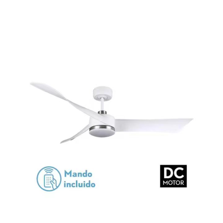 dc tempel 26w blancas/níquel palas 132d 6vel. 3 colores 2950lm con control remoto y temporizador - 1