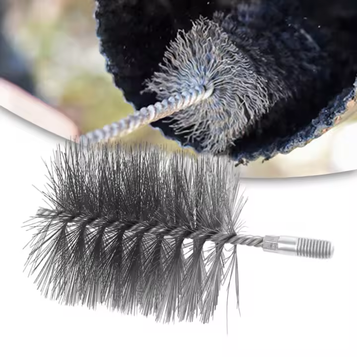 Cepillo De Limpieza Para Campana De 4 Pulgadas Con Varillas Flexibles De Acero Cepillo Para Secadora Y Hogar Kit De Cabeza De Cepillo Para Venta Por Pieza - 1