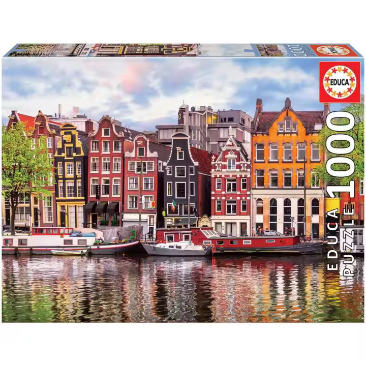 Educa - Puzzle de 1000 Piezas  Ciudad de Ámsterdam. Incluye Pegamento Fix . + 14 años Educa 18458 - 1