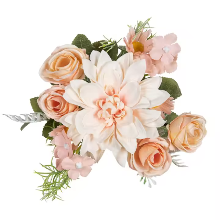Rosa De Seda Artificial Dahlias Para Boda Arco Navidad Fiesta Doméstica Regalo DIY Decoración De Jardín Caja De Regalo - 1