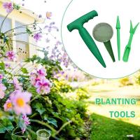 Herramientas para seem, herramientas para transplantar suculentas, herramientas para seem to Semillas, herramientas de jardinería, sembladora de Semillas para multiplicación, juego de Plantación, embradora, Perforadora, plantulas, Green - details 3