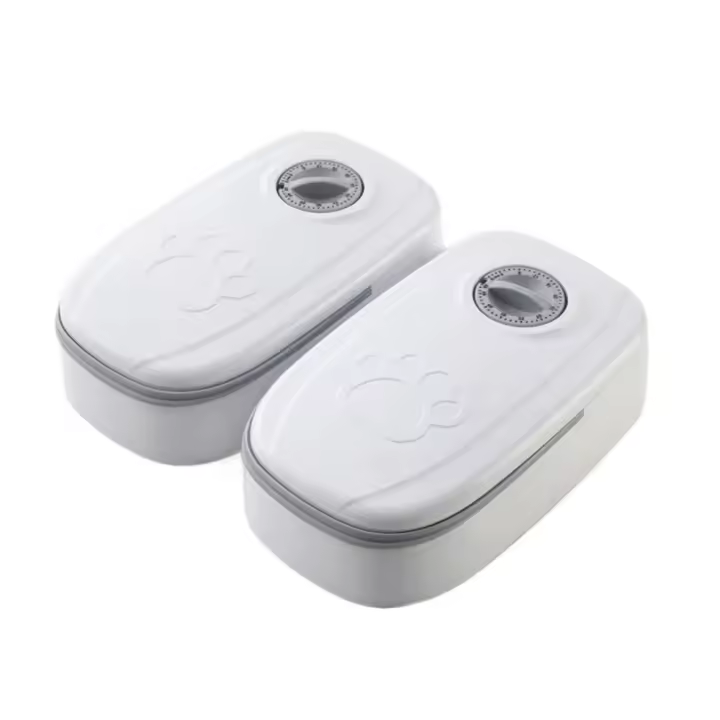Dispensador de alimentos inteligente para mascotas, tazón con temporizador de gran capacidad, Alimentador automático, de alta calidad, 350ML - 1